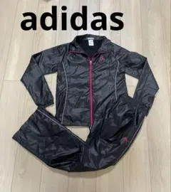 adidas ウィンドブレーカー ジャージ　セットアップ　黒/ピンク　M