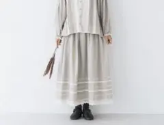 SamansaMos2×kazumi リネンギャザースカート