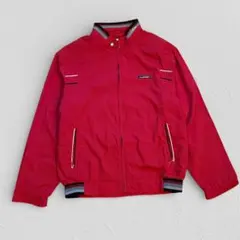 DUNLOP 軽量 スポーツジャケット ライトアウター ブルゾン レッド メンズ