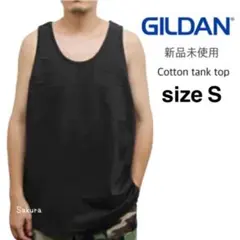 ギルダン 新品 ウルトラコットン 6.0oz タンクトップ ブラック 黒 S