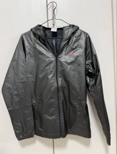 adidas ウインドブレーカー パーカー M 黒 3本ライン