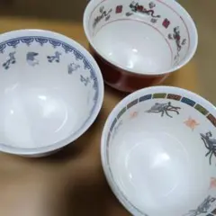 【美品】おまち堂 ラーメン丼 3個セット 龍 唐子 陶器のサムネイル