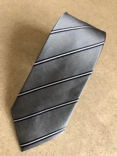 PERSON'S FOR MEN グレー ストライプ ネクタイ