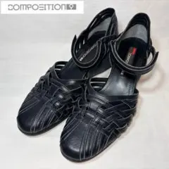 composition9 コンポジション9 ストラップパンプス　ブラックレザーのサムネイル