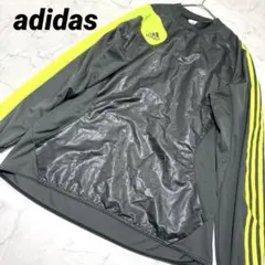 adidasアディダス　ピステ（プルオーバー型の長袖ウインドブレーカー）カーキ