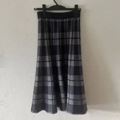 組曲　チェック フレアスカート