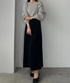 Louere ショートニットトップス　フレアキャミワンピース