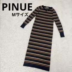 【新品・タグ付き】PINUE スリットフレアニットワンピース(バニラ) スリットフレアニットワンピース VANILLA🍨 オンラインショップ