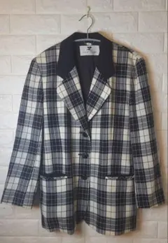 courreges クレージュ テーラードジャケット チェック柄