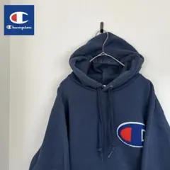 Champion フード付きパーカー　ビッグロゴ　　【美品】