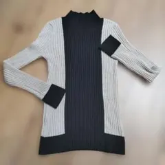 LASUD ヤマダヤ　リブニット　バイカラー　M