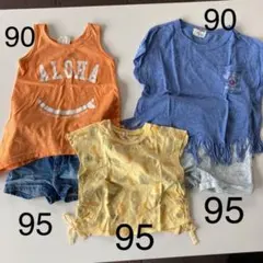 女の子　90 まとめ売り　Tシャツ　ショートパンツ  5点　夏　gap