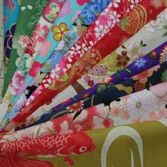 24✕15cmサイズ和柄生地ハギレ12枚セット（306）