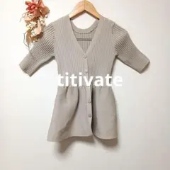 titivate ティティベイト ハーフスリーブ ペプラム ニット トップスのサムネイル