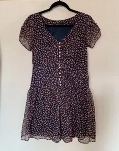 FREE'S PHRASE　ワンピース　花柄　シフォン　透け感　ふんわり