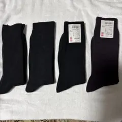 UNIQLO ソックス 2足とラベルなし２足セット ブラック 25-27cmのサムネイル