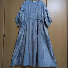 【新品未使用】natural by clip 上等リネンギンガムカシュクールop