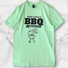GILDAN 半袖Tシャツ BBQプリント クルーネック S ライトグリーンのサムネイル