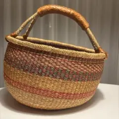 ヴィンテージ✨️オールドラタンバスケットと藤のアヒルかご 木製 