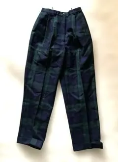 york land 日本製 ブラックウォッチタータンチェックパンツ