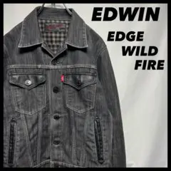 古着　EDWIN ブラックデニム　EDGE WILD FIRE 18