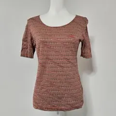 アイグナー/AIGNER ボーダー 半袖 カットソー【S】ドイツ製 Tシャツのサムネイル
