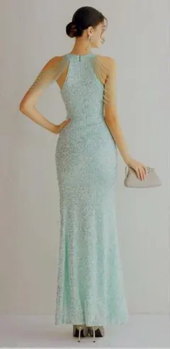 Kalinnu スパンコールロングドレス
