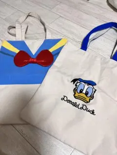 ドナルドダック キャンバスバッグ 2点セット　トートバッグ