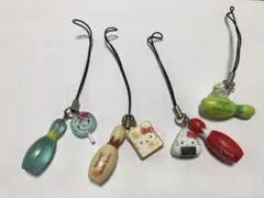 ROUND1×ハローキティ ストラップ ラウンドワン　4つセット