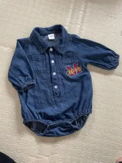 ミッキー デニムロンパース 70 hutahuta