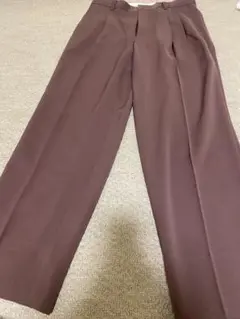 メンズ　スラックス　パンツ　ダークボルドー　ブラウン