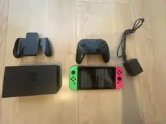 NintenSwitch ネオングリーン/ピンク 本体、コントローラ2個スプラ2