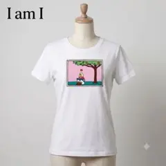 I AM I アイアムアイ 半袖Tシャツ フリー ホワイト 刺繍 綿 レーヨンのサムネイル