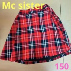 150cm赤と黒のチェック柄スカート Mc sister