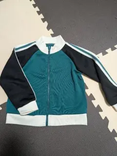 キッズ トラックジャケット グリーン×ブラック　110センチ