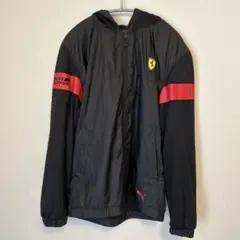 Ferrari フード付きナイロンジャケット ブラック/レッドのサムネイル