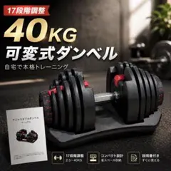 可変式ダンベル 40kg アジャスタブルダンベル② 17段階 台座付 動作品
