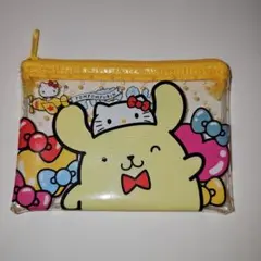 ハローキティ 50周年 フラットポーチ ポムポムプリン サンリオ ダイソー