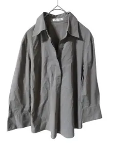 Style com スキッパーシャツ グレー 長袖のサムネイル