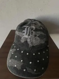 迷彩柄 ストーン付き キャップ