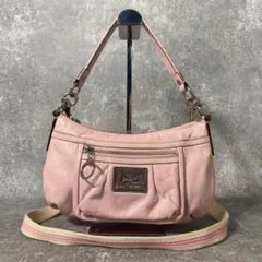 Coach Poppy Leather Shoulder bag pinkのサムネイル