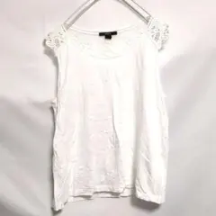 Forever21★フォーエバー21 Lサイズ ホワイト タンクトップ レースのサムネイル