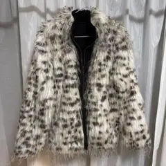 ファー付き黒ジャンパー リバシーブルー 冬 厚手 2way ファー