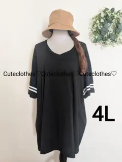 4L♡新品大きいサイズ♡お洒落な♡袖ライン♡Tシャツチュニックのサムネイル