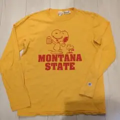 Champion スヌーピー モンタナ州 長袖カットソー M