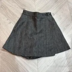 グリーンレーベル　ヘリンボーン グレー キュロット