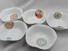 未使用 深川製磁 金彩 花文 輪花小鉢 5客揃 桐箱 宮内庁御用達 未使用 深川製磁 金彩 花文 輪花小鉢 5客揃 桐箱 宮内庁御用達 - メルカリ