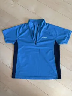 montbell キッズ 160 ハーフジップ Tシャツ 青のサムネイル