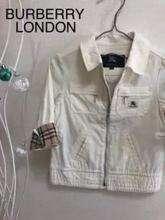 BURBERRY LONDON ノバチェック ダブルジッパージャケット白　110のサムネイル