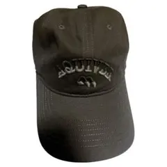 【未使用】AQUIVER ロゴ刺繍 コットンキャップ ブラック フリーサイズ 黒